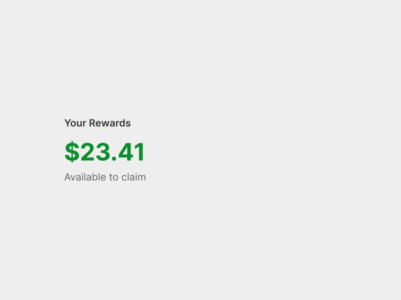Token rewards, displayed in U.S. δολάρια